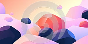 Abstract colorful shapes and gradient geometry modern minimal background