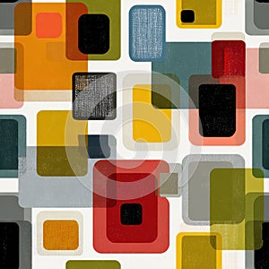 Abstract Colorful Shapes and Patterns in Geometric Design Artwork