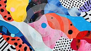 Abstract Colorful Shapes and Patterns.Geometric Harmony