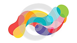 Abstract Colorful Shapes Vector, vector design Generative AI