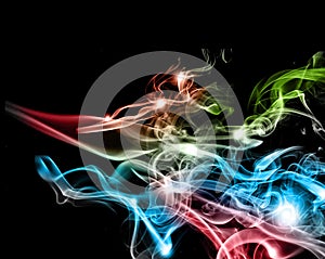 Abstract colorful smoke