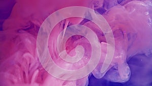 Abstract colorful smoke with silver and pink colors. Liquid background video with splashes and slow motion. Artwork with