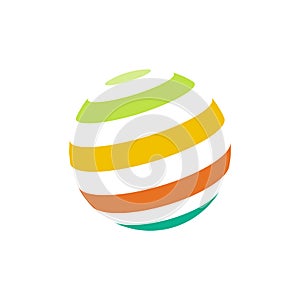 Abstract colorful sphere logo
