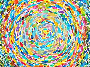 Abstract colorful spiral artwork spiritual imagine vibrant color background watercolor painting illustration design hand drawing