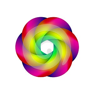 Abstract colorful spiral ring. Illustration on a white background. Eps 10