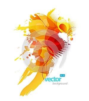 Abstract colorful splash illustration.