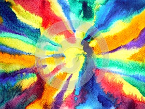 Abstract colorful splash power energy watercolor painting illustration