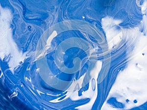 Abstract colorful of swirl and move of acrylic mixing for background