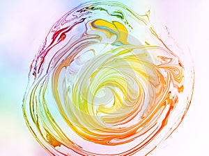 Abstract colorful of swirl and move of acrylic mixing for background