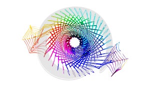 Abstract Colorful Swirling Pattern Dynamic Geometric Art, vector design Generative AI