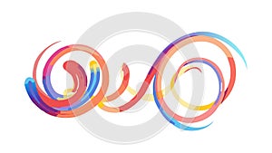 Abstract Colorful Swirls Design Element, Dynamic Artistic Vector Art, vector design Generative AI