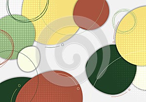 Abstract colorful theme of avocado colors design pattern. Overlapping with free shape line decorative background