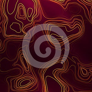 Abstract colorful topographic background with colored liquid wavy lines.