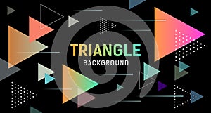 Abstract Colorful Triangle banner design