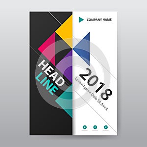 Abstract colorful triangle brochure poster,flyer annual report template in a4