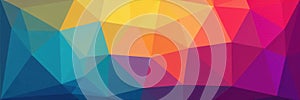 Abstract colorful triangle polygon pattern background, colorful, digital art, shape