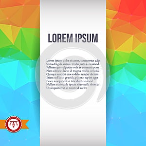 Abstract Colorful Triangles Background. Vector