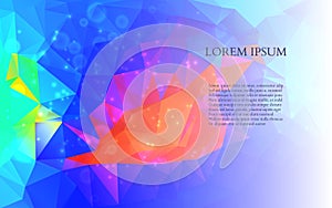 Abstract Colorful Triangles Background. Vector