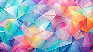 Abstract colorful triangular geometric pattern background for design. Generative AI