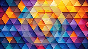 Abstract colorful triangular mosaic pattern background texture design. Generative AI