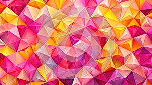 Abstract colorful triangular pattern background featuring vibrant hues and geometric shapes ideal for design projects. Generative