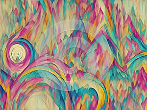 abstract colorful variety of doodle shape pattern background