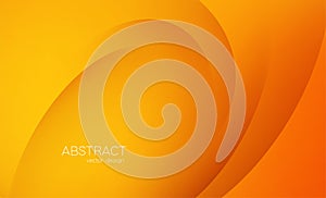 Abstract colorful vector background, orange color banner with smooth line and shadow. Template for design brochure