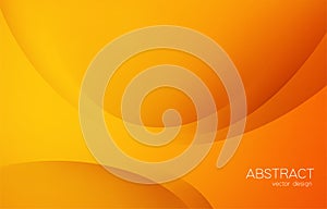 Abstract colorful vector background, orange color banner with smooth line and shadow. Template for design brochure