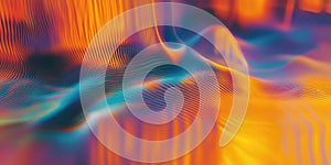 Abstract colorful gradient background with wave pattern and digital lines