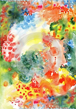 Abstract colorful watercolor for background