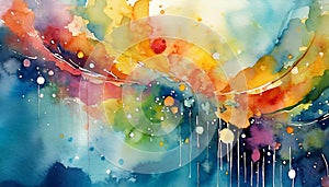 Abstract colorful watercolor background