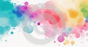 Abstract colorful watercolor background dotted graphic design