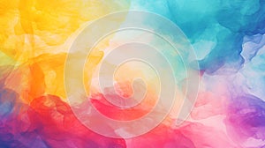 abstract colorful watercolor background for festive graphic design element. generative AI