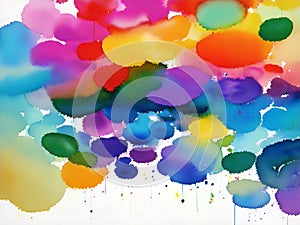 Abstract colorful watercolor splashes background