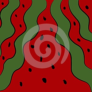 Abstract Colorful Watermelon Liquid Stripe Groovy Stripe Y2K Pattern