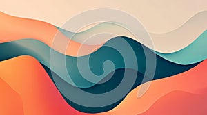 Abstract Colorful Wave Background