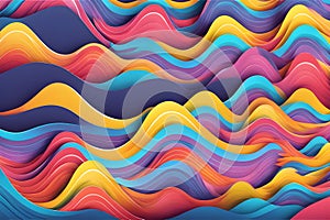 Abstract colorful wave background. Ai generated .