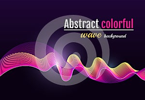 Abstract colorful wave background. Moving Colorful Lines on the