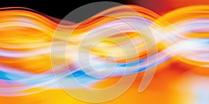 Abstract colorful wave design with orange and blue motion