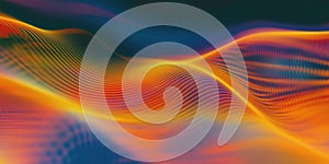 Abstract colorful digital wave pattern with vibrant gradient flow