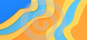 Abstract colorful wave pattern background 3d rendering