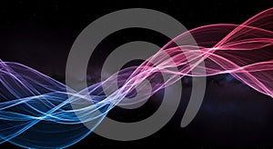 Abstract Flowing Light Waves in Cosmic Space