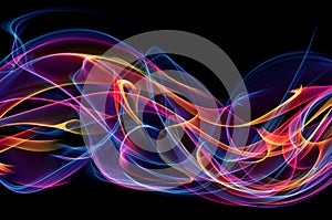 Abstract colorful waves flame background
