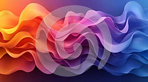 Abstract Colorful Waves Flowing in Gradient Generative AI