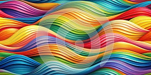 Abstract colorful waves modern wallpaper Generative AI photo