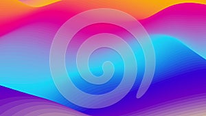 Abstract colorful wavy background in bright rainbow colors.