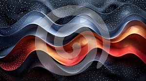 Abstract colorful wavy background with sparkles