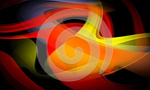 Abstract colorful wavy Background Wallpaper.