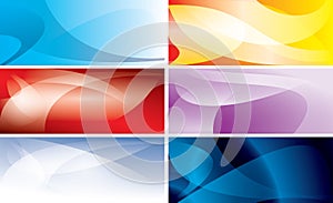 Abstract colorful wavy backgrounds - vector