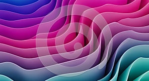 Abstract Colorful Wavy Layers Background